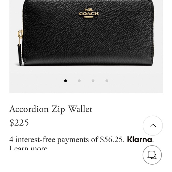Coach accordian zip wallet - Picture 3 of 3